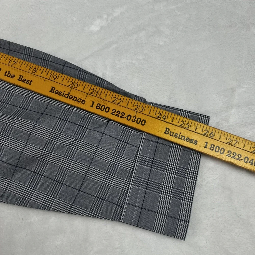 Banana Republic Mens XL Non-Iron Standard Fit Shirt Grey Blue Glen Plaid NWT